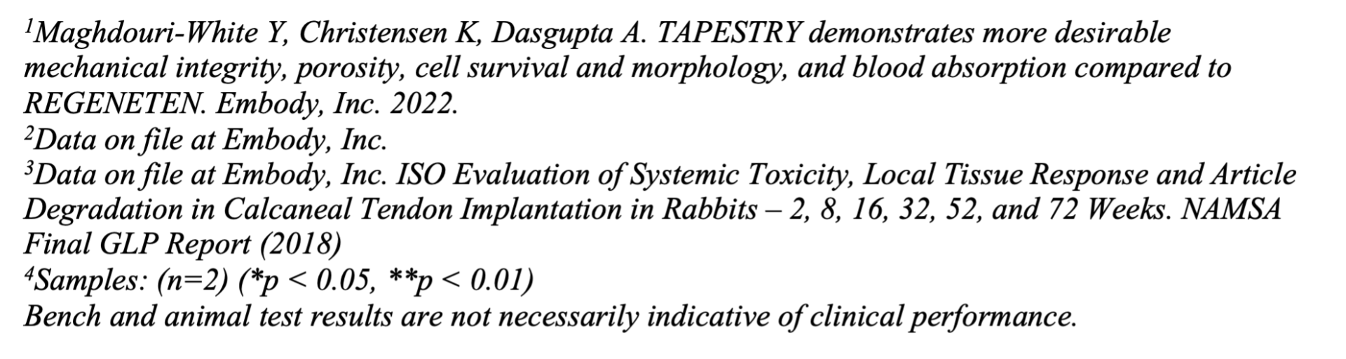 TAPESTRY A Bioengineered Tendon Analog